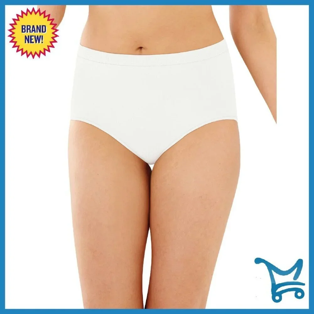 Seamless Microfiber Brief Panties 3-Pack High-Rise No-Ride-Up
